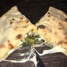 Gluten-free cheesy calzone from Mama Eat!